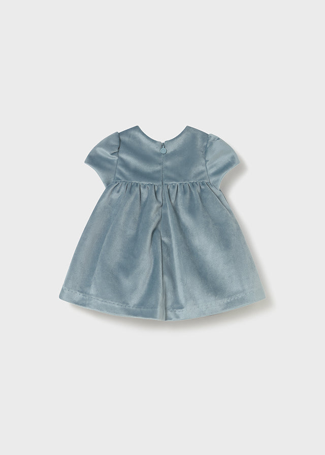Newborn Girl S/s Velour Dress