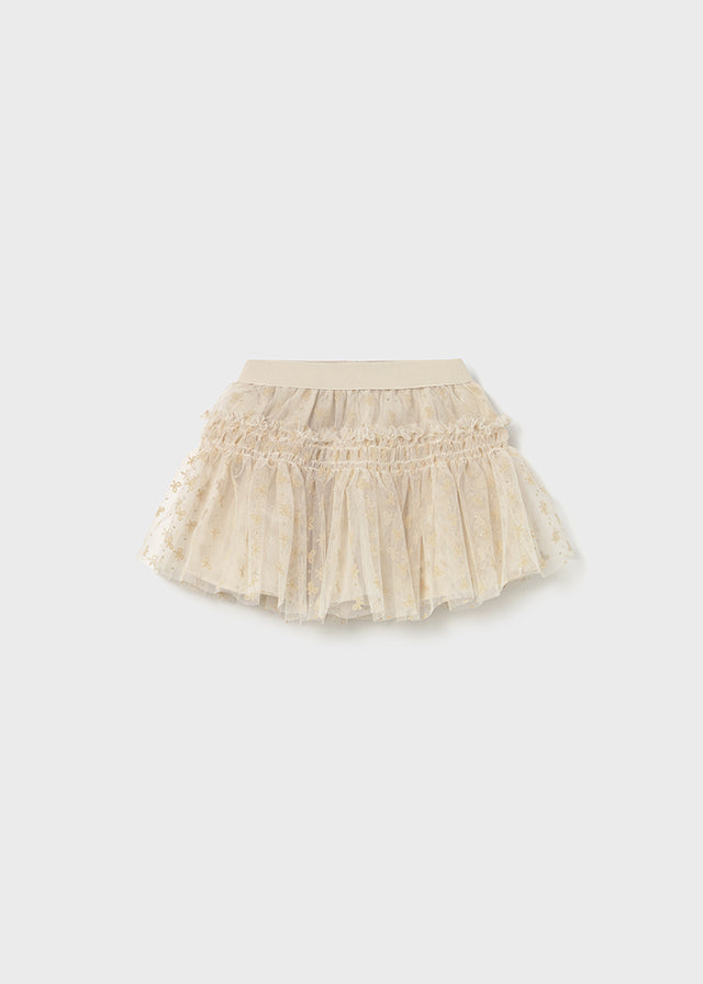 Infant Girl Almond Tulle Skirt