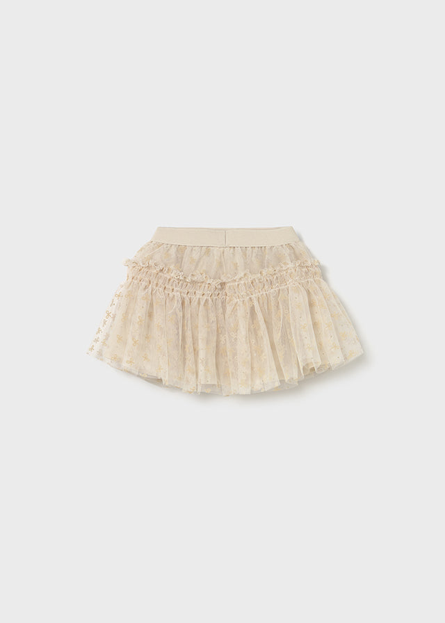 Infant Girl Almond Tulle Skirt