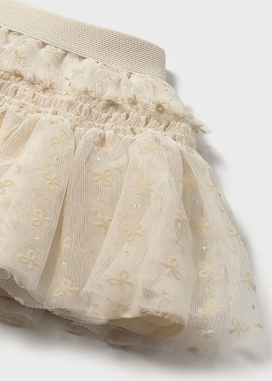 Infant Girl Almond Tulle Skirt