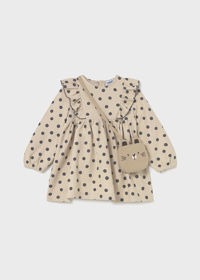 Infant Girl Printed Dress w/ Bag