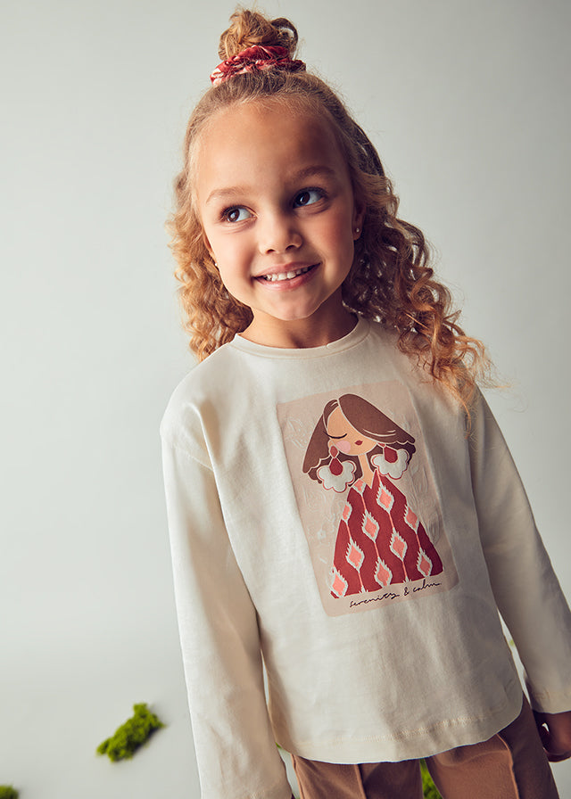 Girl Graphic L/s Shirt and Scrunchy