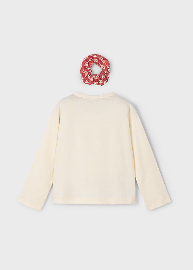 Girl Graphic L/s Shirt and Scrunchy