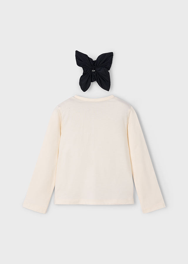 Girl Bow L/s Shirt & Scrunchy