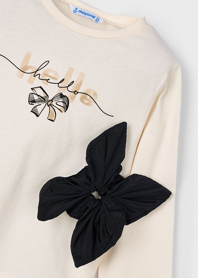Girl Bow L/s Shirt & Scrunchy