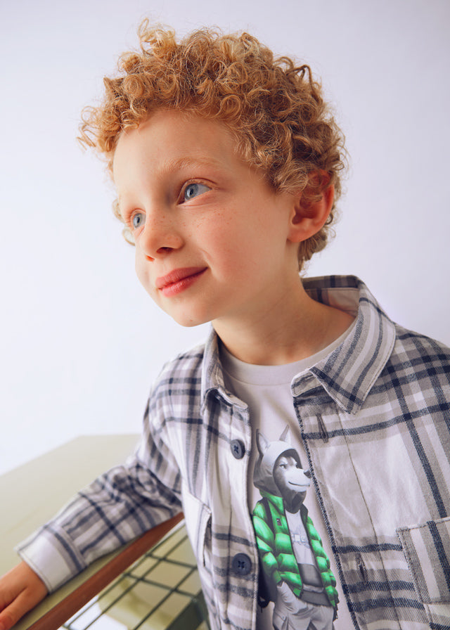Boys Checkered Overshirt