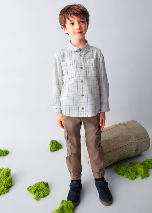 Boys L/s Checked Shirt
