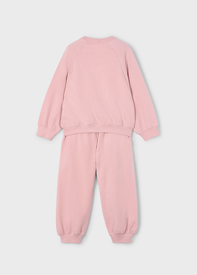 Girls Pink Strawberry Tracksuit