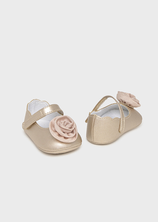 Newborn Girl Floral MaryJanes