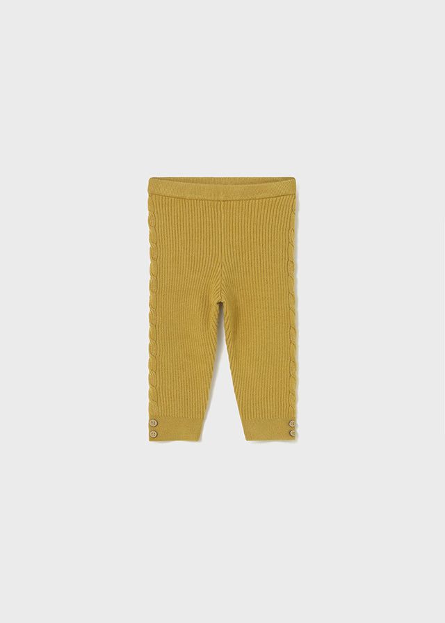 Newborn Mustard Knit Leggings