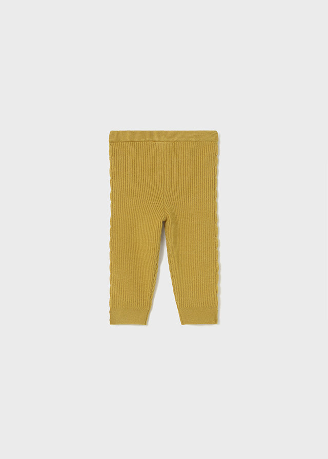 Newborn Mustard Knit Leggings