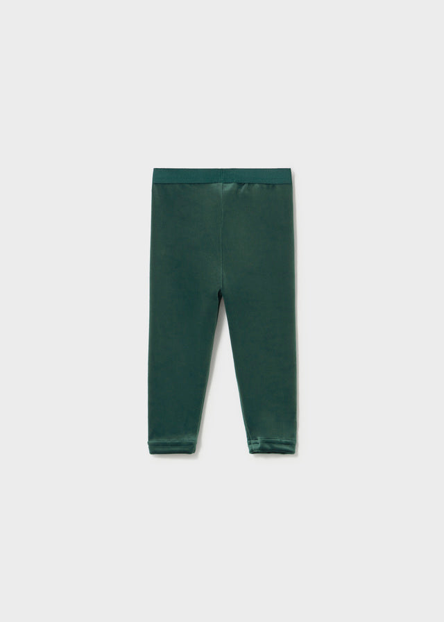 Infant Basic Velvet Green Leggings