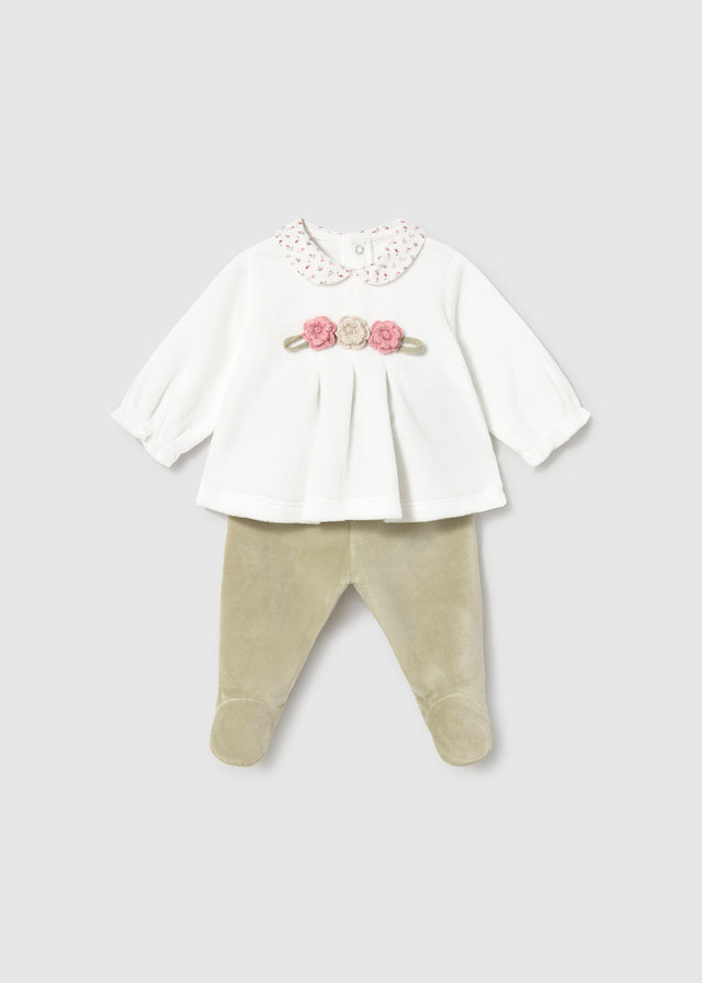 NB Girl Velour Warmer Set