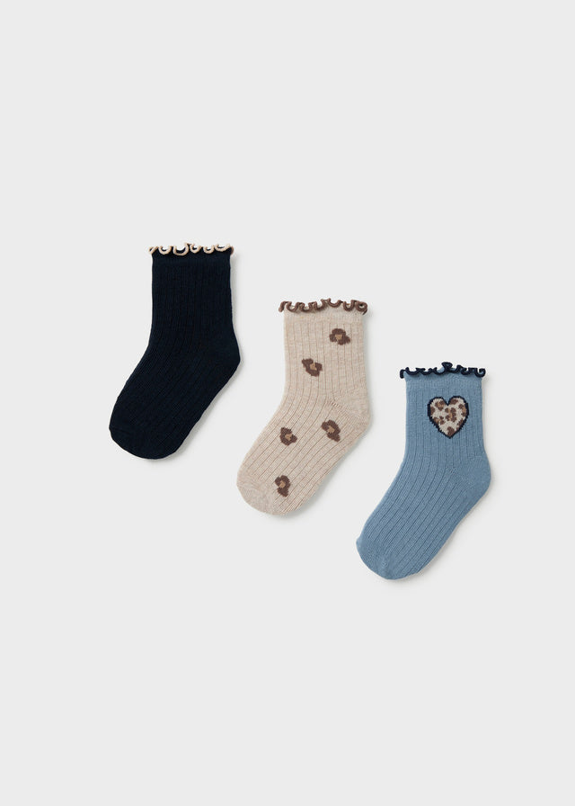 Infant Girl Blue Trio Socks