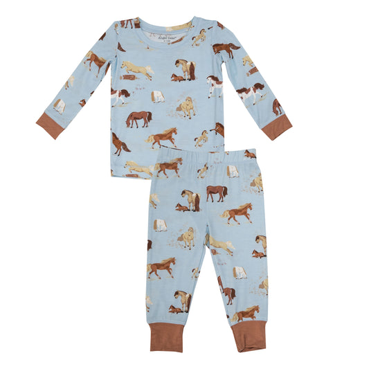 Light Blue Horses Loungewear