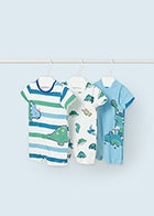 Newborn Maui Blue Dinosaur Romper
