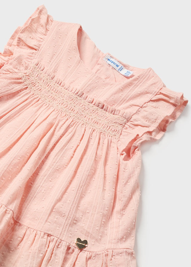 Baby Pink Smocked Ruffle Top