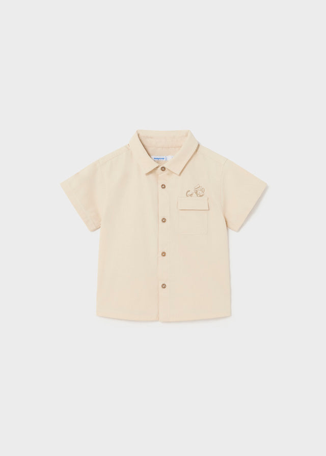 Baby Boys Cream Button Down Shirt