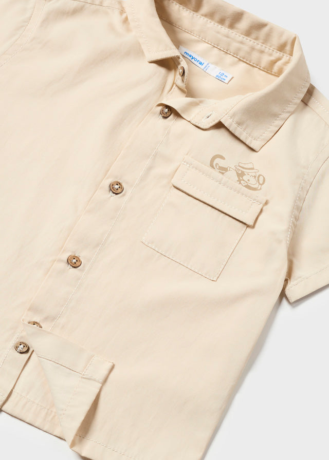 Baby Boys Cream Button Down Shirt