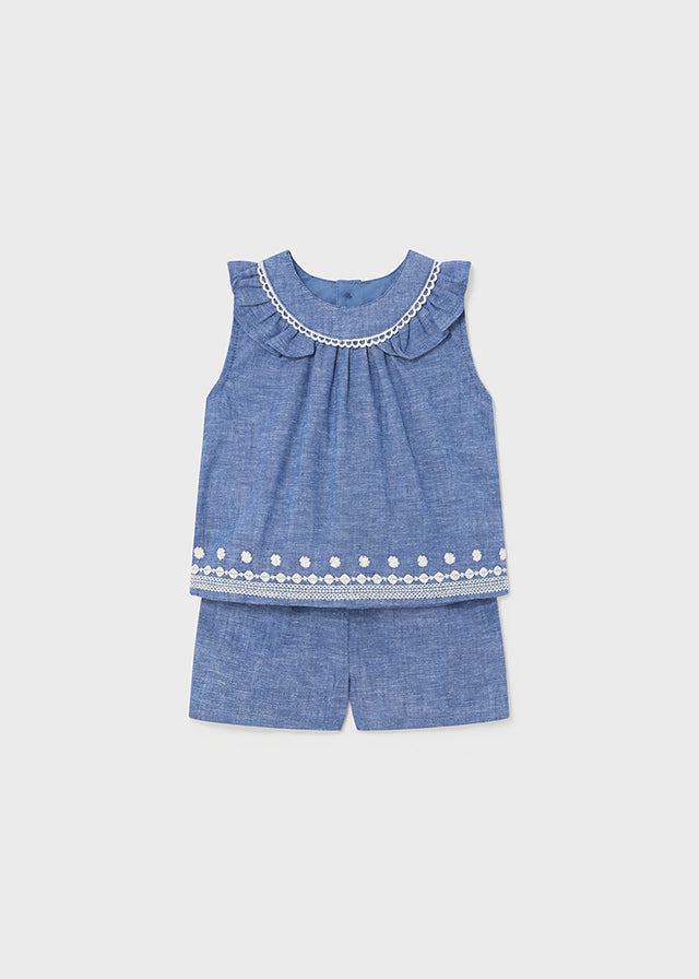 Baby Girl Linen 2-Piece Set