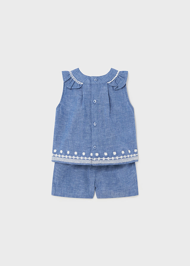 Baby Girl Linen 2-Piece Set