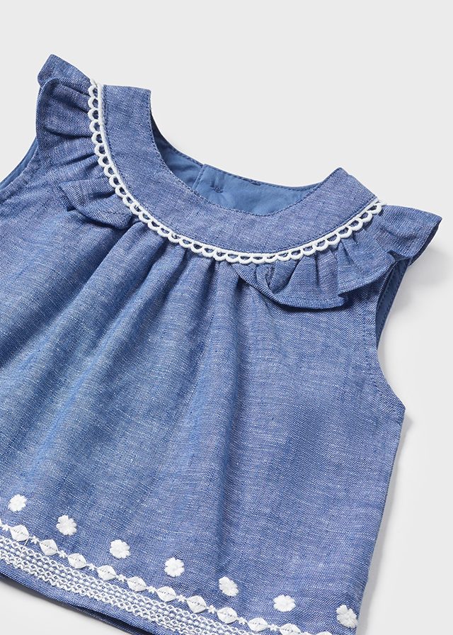 Baby Girl Linen 2-Piece Set