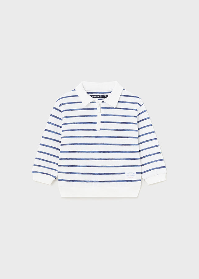 Baby Striped Navy Blue Sweatshirt