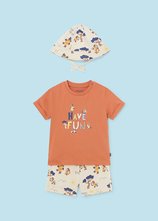 Baby 3-Piece Monkey Print Set