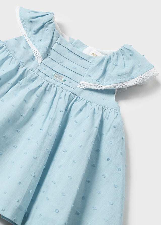 Embroidered Polka Dot Dress