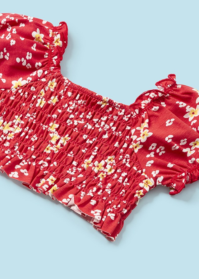 Red & White Floral 3 Piece Set