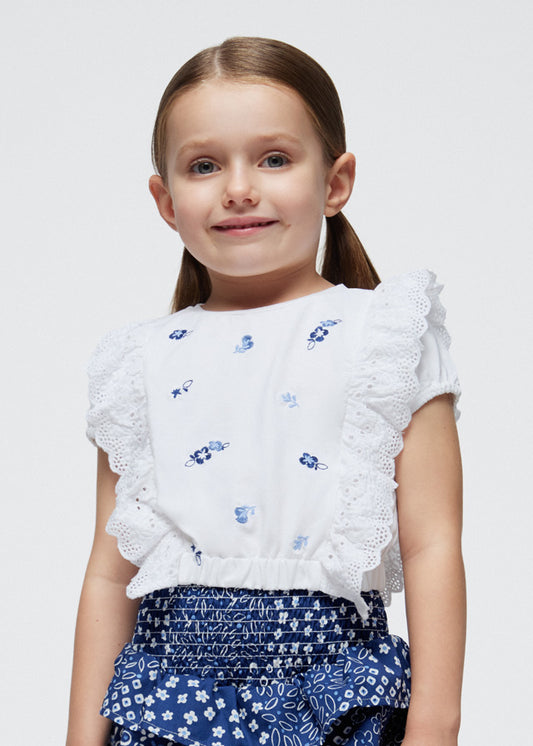 Little Girls Ruffled Shirt