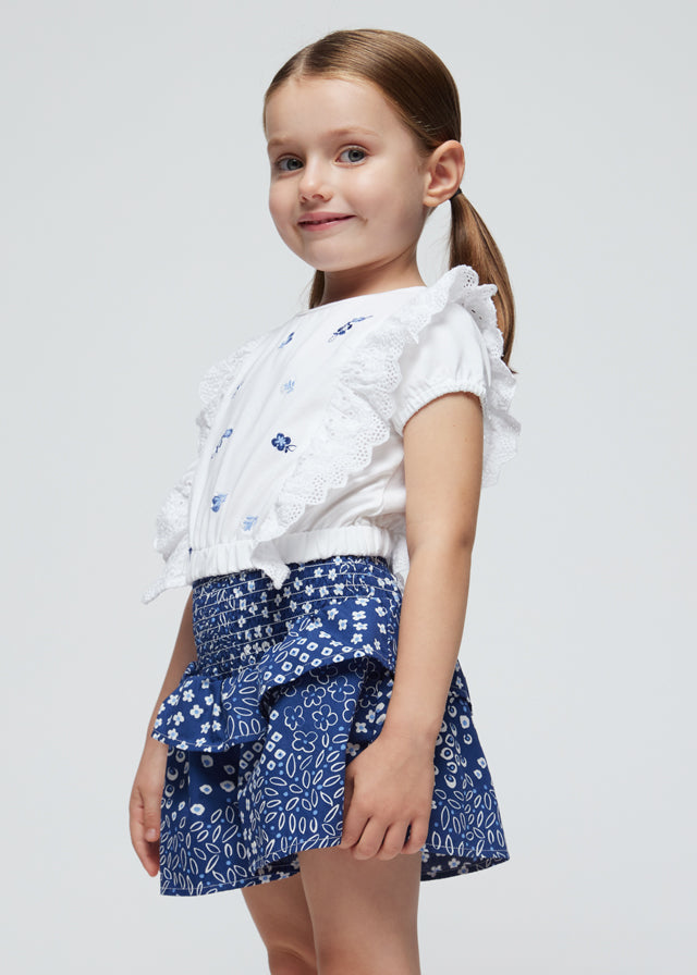 Little Girls Ruffled Shirt