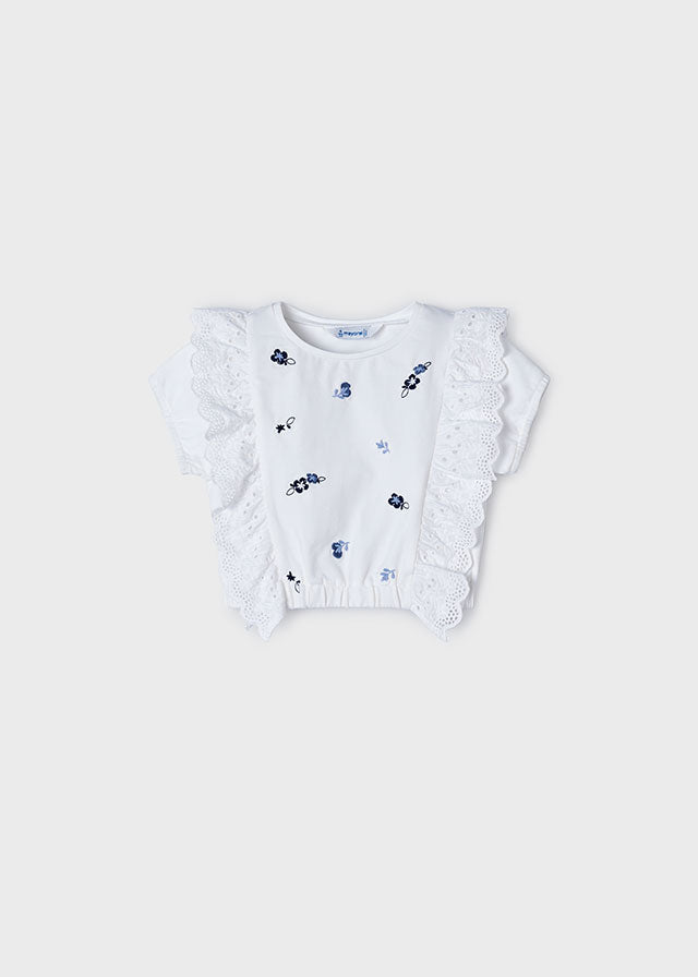 Little Girls Ruffled Shirt