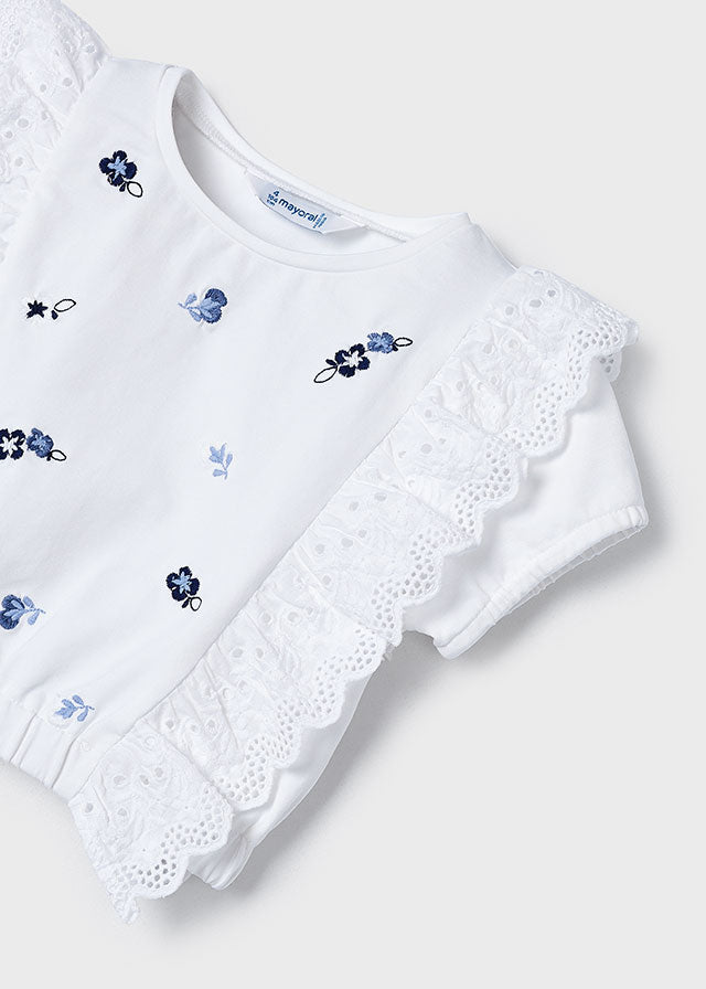 Little Girls Ruffled Shirt