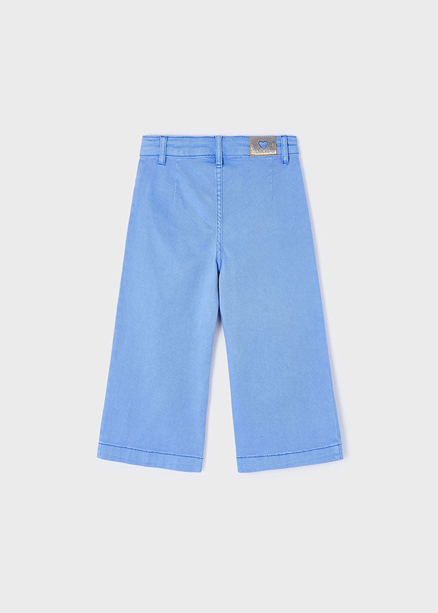 Girls Wide Leg Twill Pants