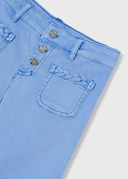 Girls Wide Leg Twill Pants