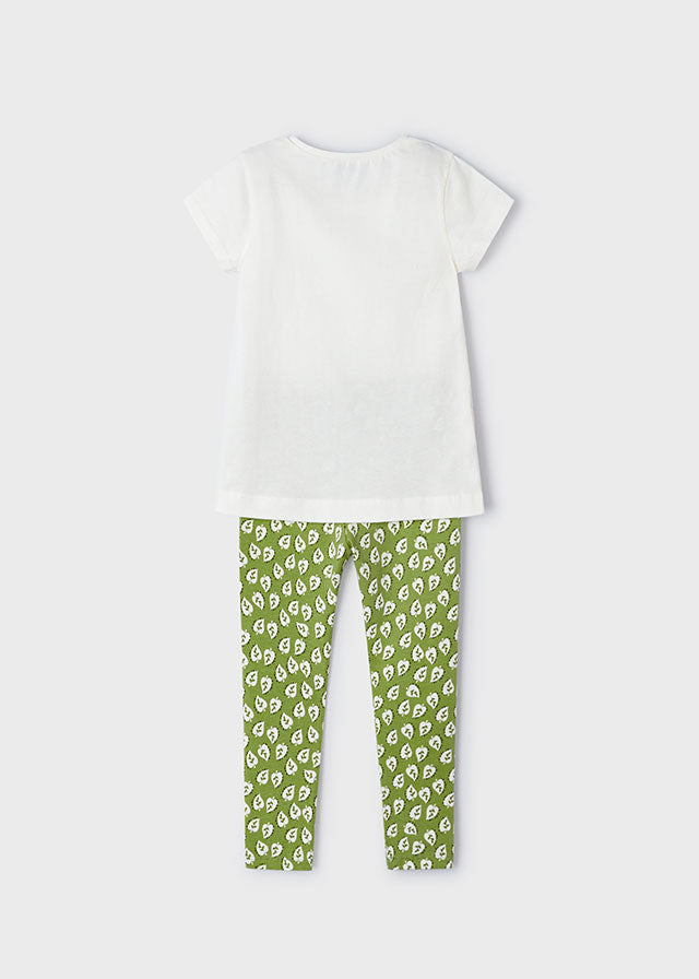 Girls 2-Piece Green Leaf Set