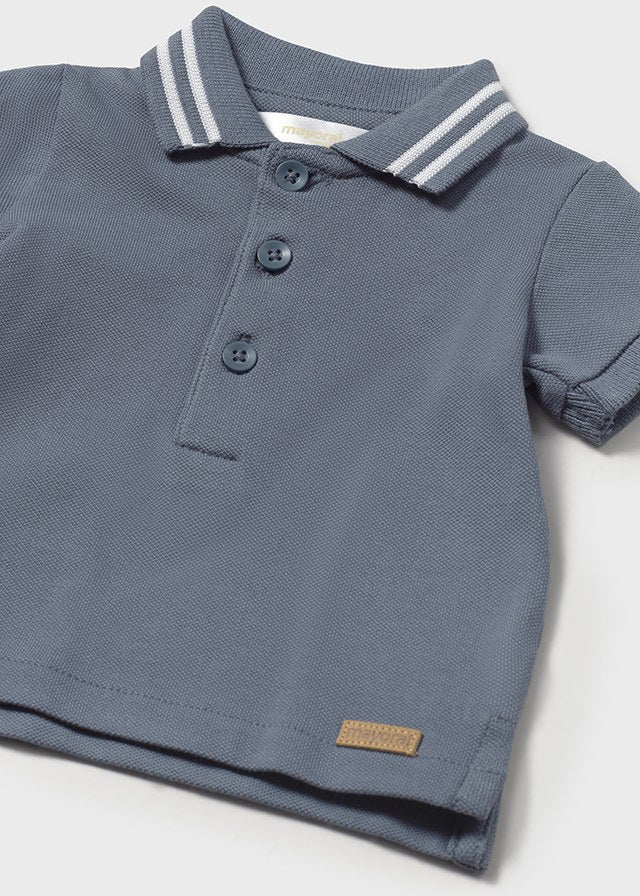 Newborn Boy Basic S/s Polo