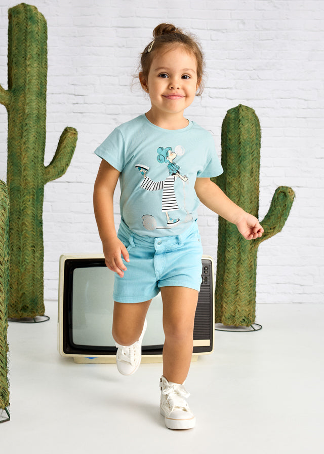 Girls Basic Twill Shorts