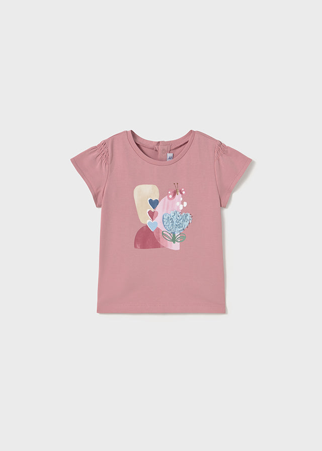 Infant Girl S/s Embroidered Shirt