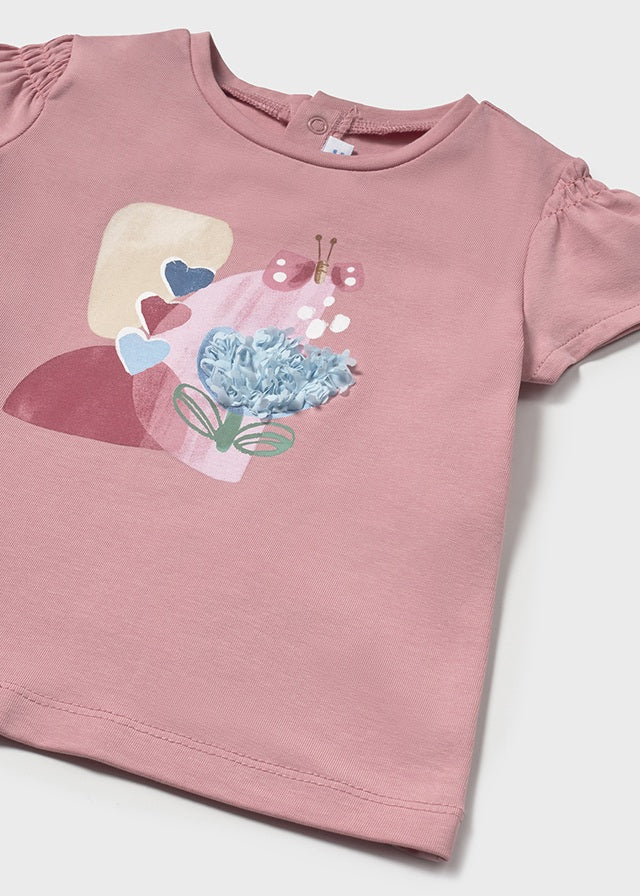 Infant Girl S/s Embroidered Shirt