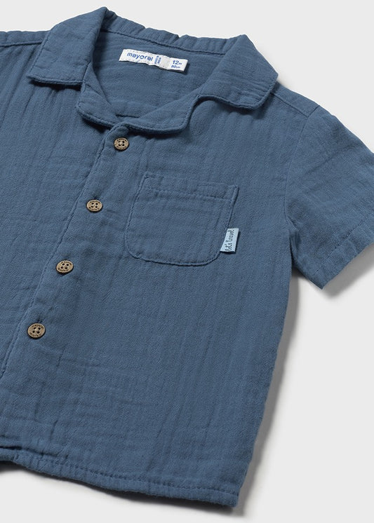 Infant Boys S/s Navy Shirt