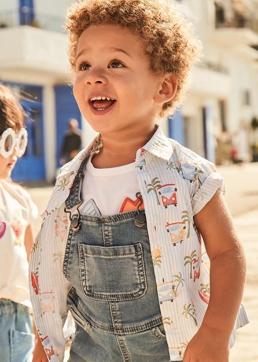 Infant Boy S/s Beach Printed Shirt