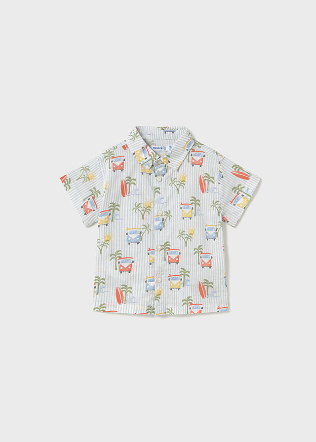Infant Boy S/s Beach Printed Shirt