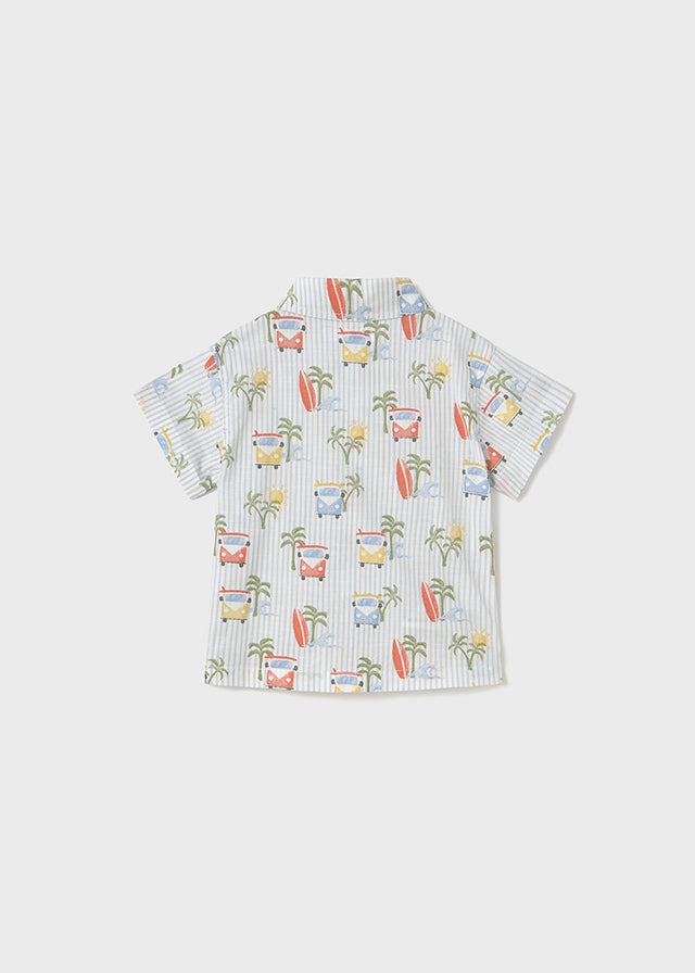 Infant Boy S/s Beach Printed Shirt