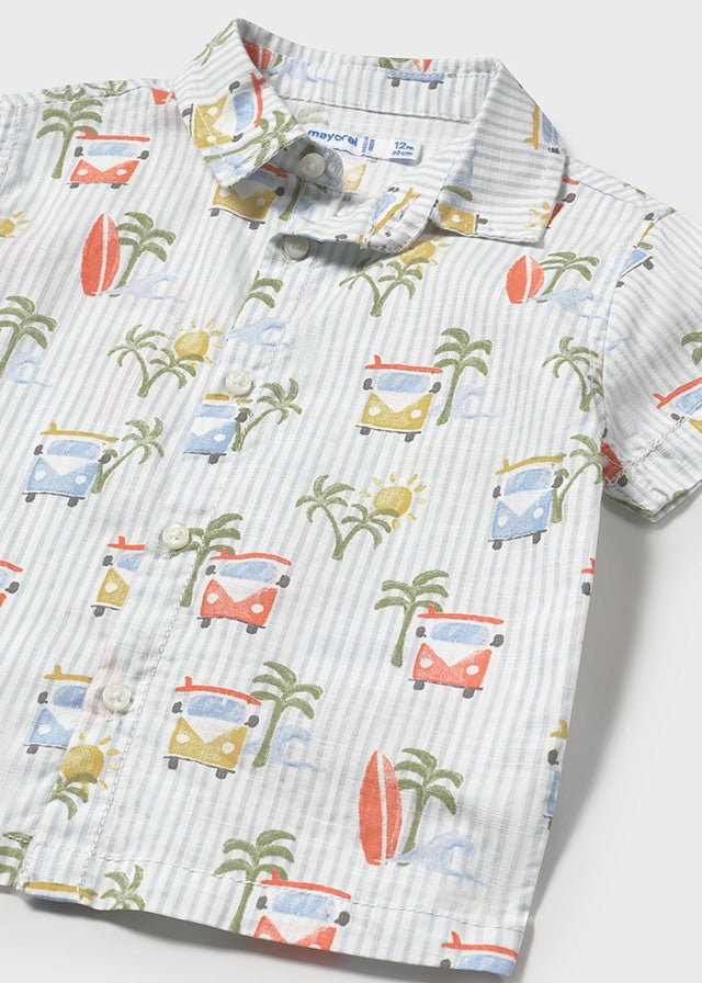 Infant Boy S/s Beach Printed Shirt
