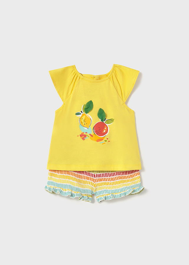 Infant Girl Fruits Short Set