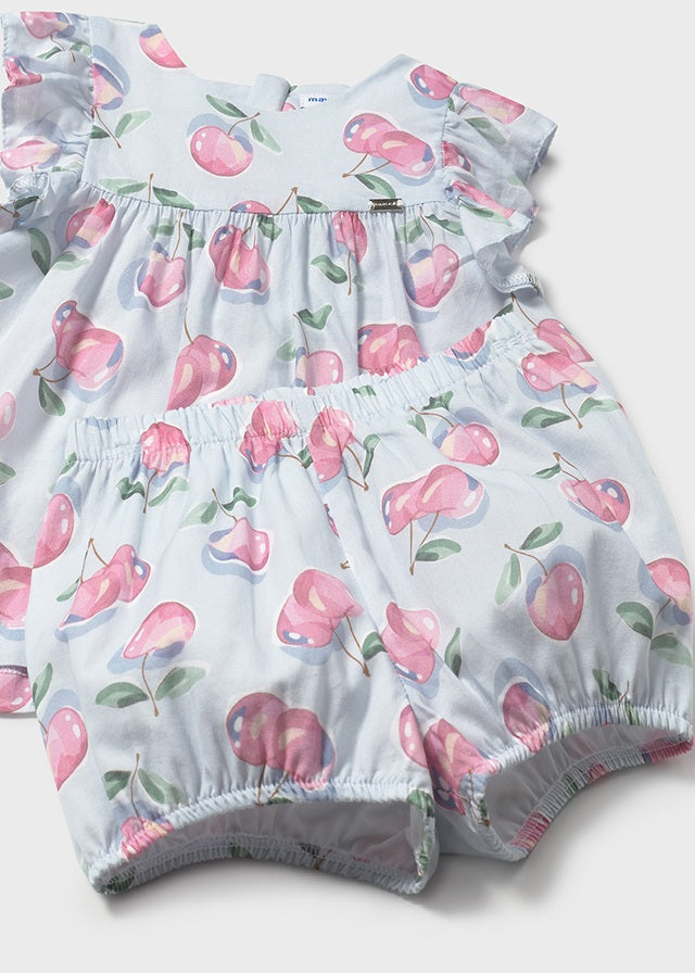 Newborn Girl Short and Blouse Fruit Set
