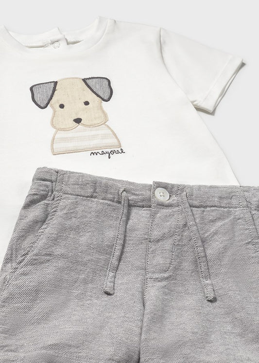 Infant Boy Dog Bermuda Set