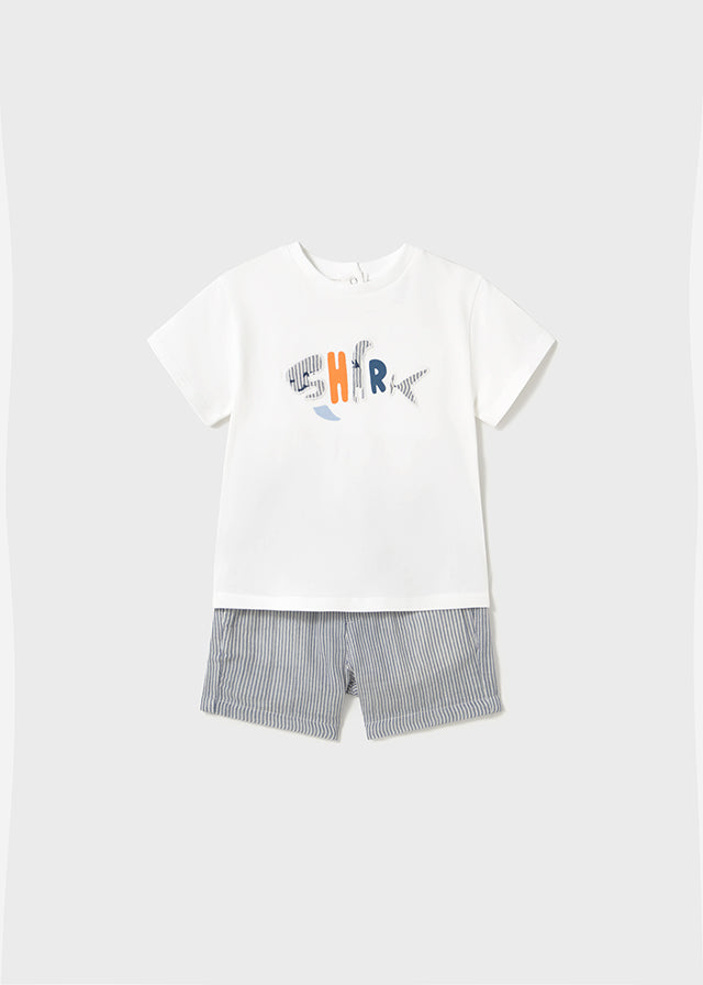 Infant Boy Stripped Shirt and Short Set
